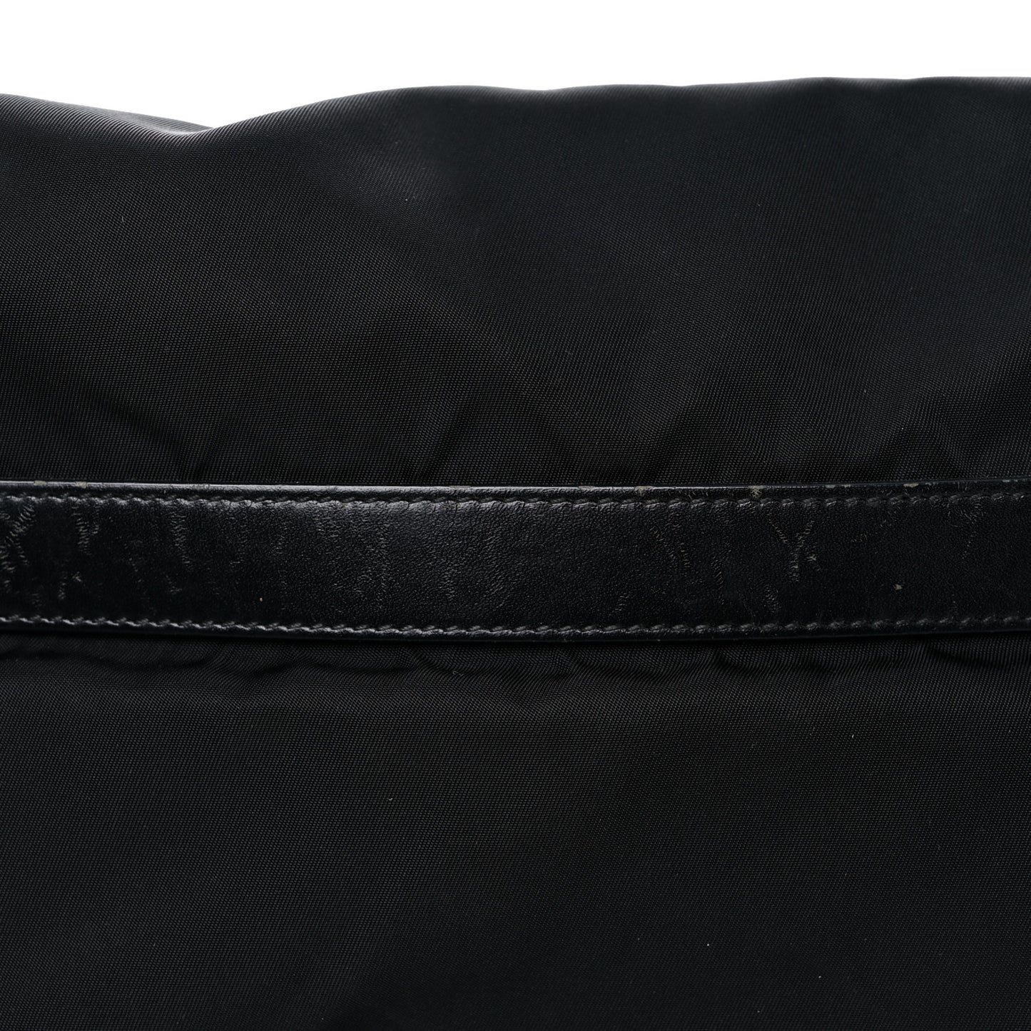 Tessuto Nylon Saffiano Messenger Bag Black