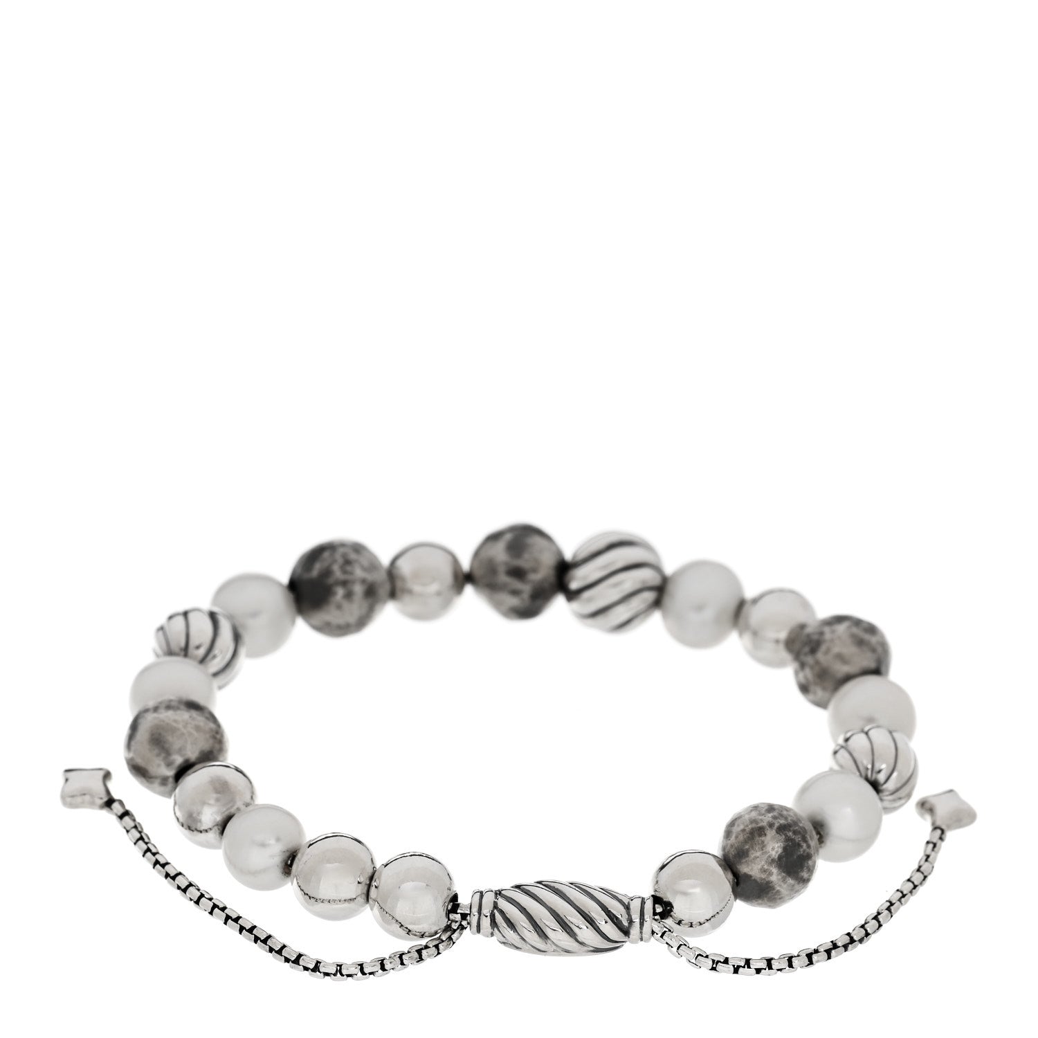 David Yurman Sterling Silver Cultured Pearl 8mm Spiritual Bead Bracelet 4 of 6