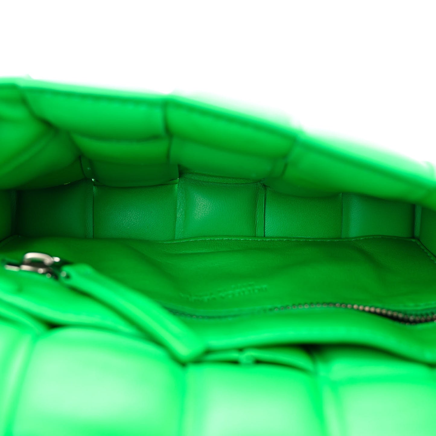 Nappa Maxi Intreccio Small Padded Cassette Crossbody Bag Parakeet