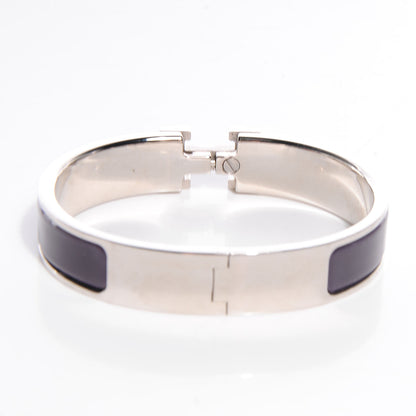 Hermes Enamel Narrow Clic Clac H Bracelet PM Prune 5 of 5