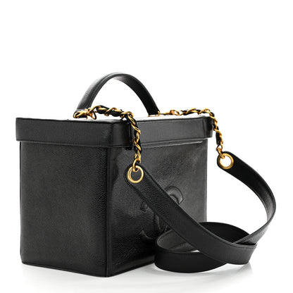 Chanel Caviar Vanity Train Case Black 3 of 16