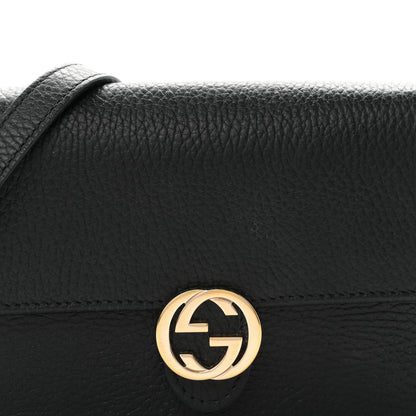 Gucci Dollar Calfskin Interlocking G Chain Wallet Black 8 of 10