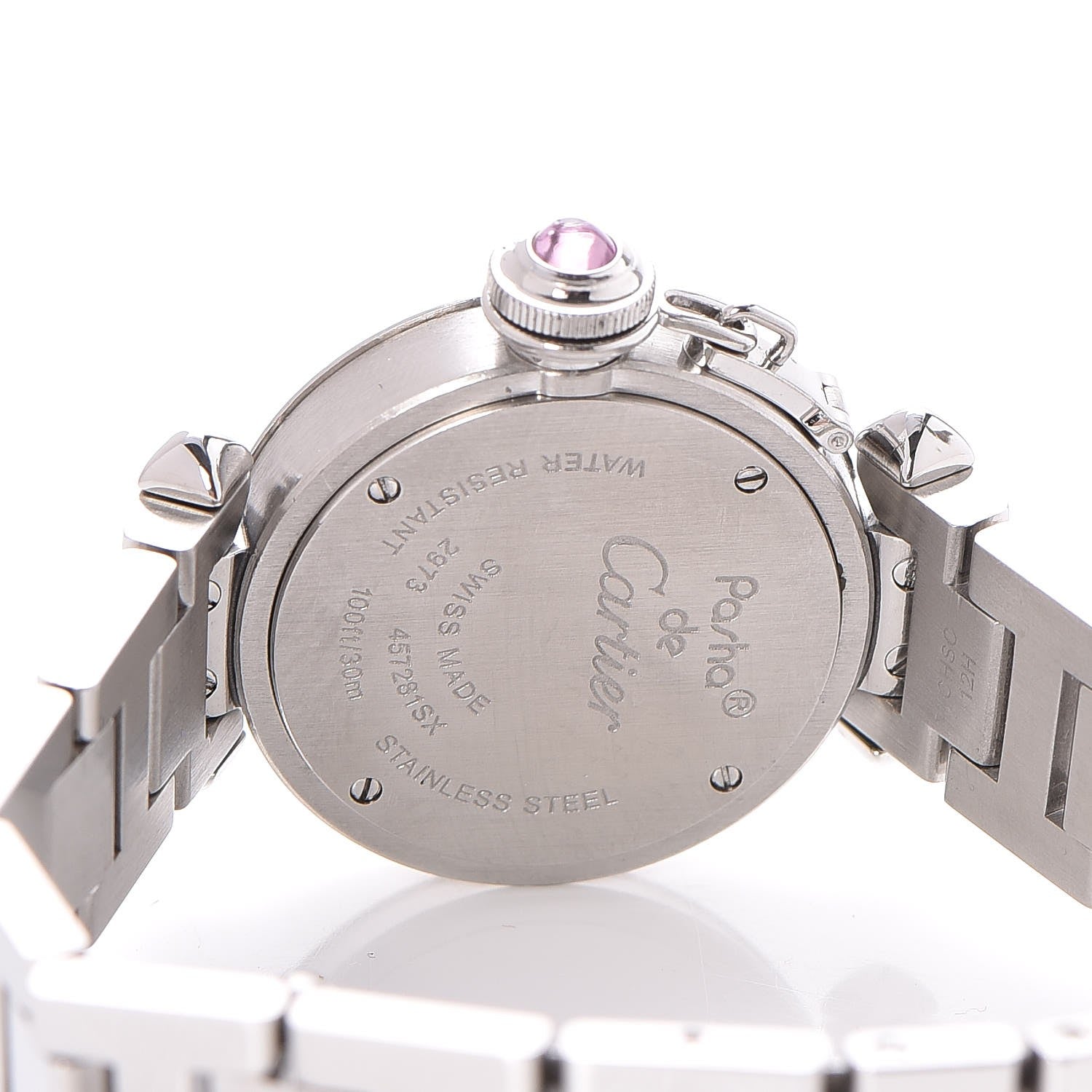 Cartier Stainless Steel 27mm Miss Pasha Quartz Watch Pink 5 of 9
