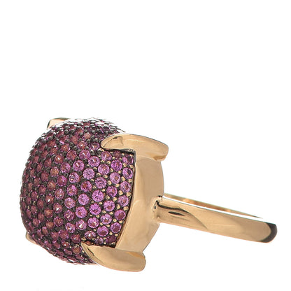 Tiffany 18K Yellow Gold Pink Sapphire 12mm Paloma Picasso Sugar Stacks Ring 49 5 3 of 8
