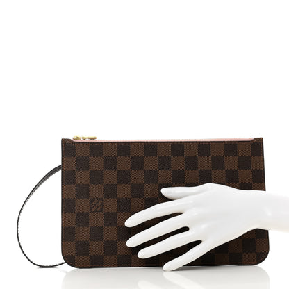 Louis Vuitton Damier Ebene Neverfull MM GM Pochette Rose Ballerine 2 of 6