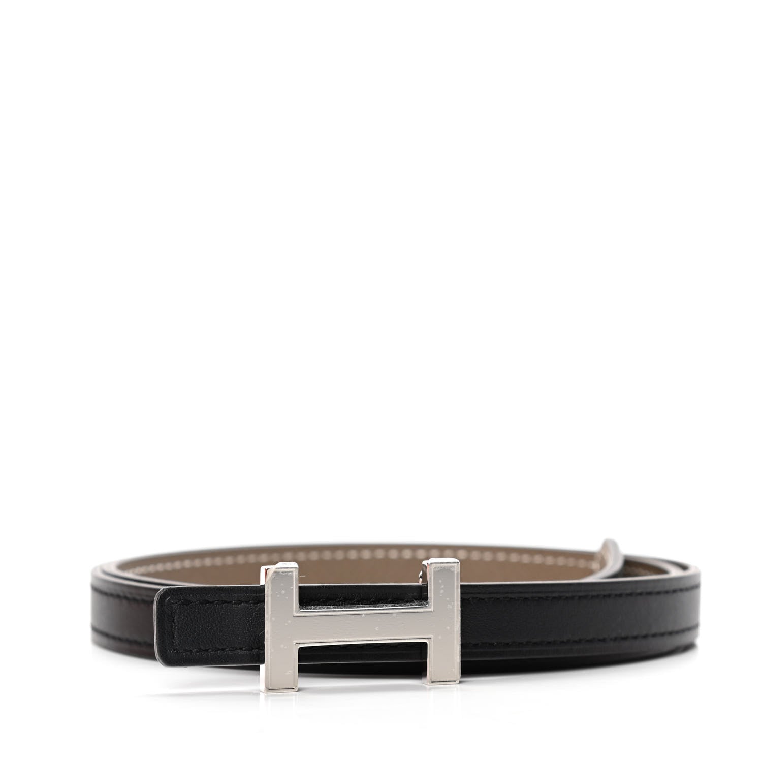 Hermes Swift Epsom 13mm Focus Belt 70 Black Etoupe 1 of 4