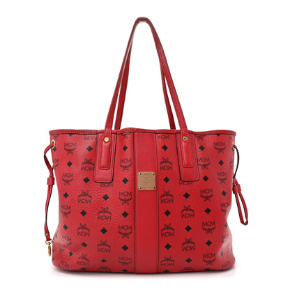 MCM Visetos Medium Liz Reversible Shopper Tote Ruby Red 1 of 20