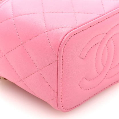 Chanel Lambskin Quilted Top Handle Mini Vanity Case With Chain Pink 10 of 11