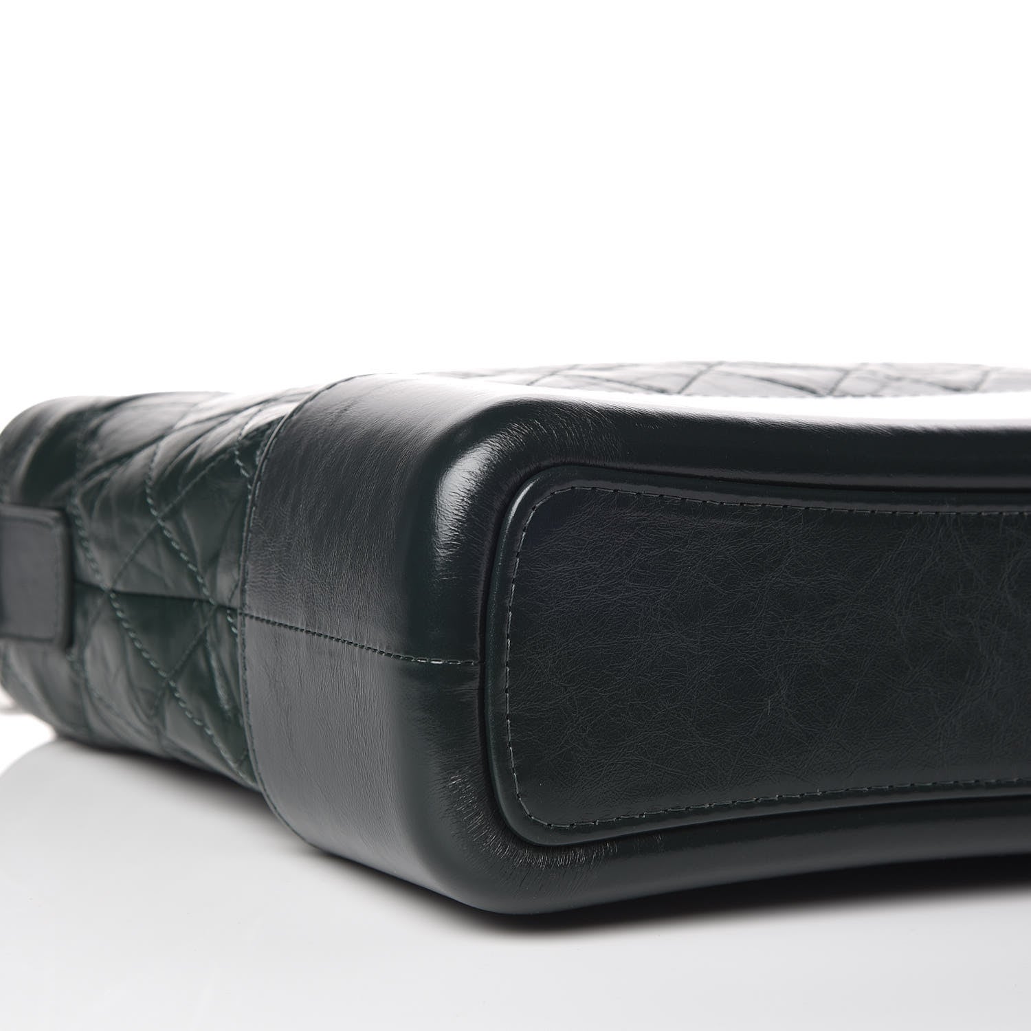 Chanel Aged Calfskin Quilted Medium Gabrielle Hobo Dark Green 5 of 9