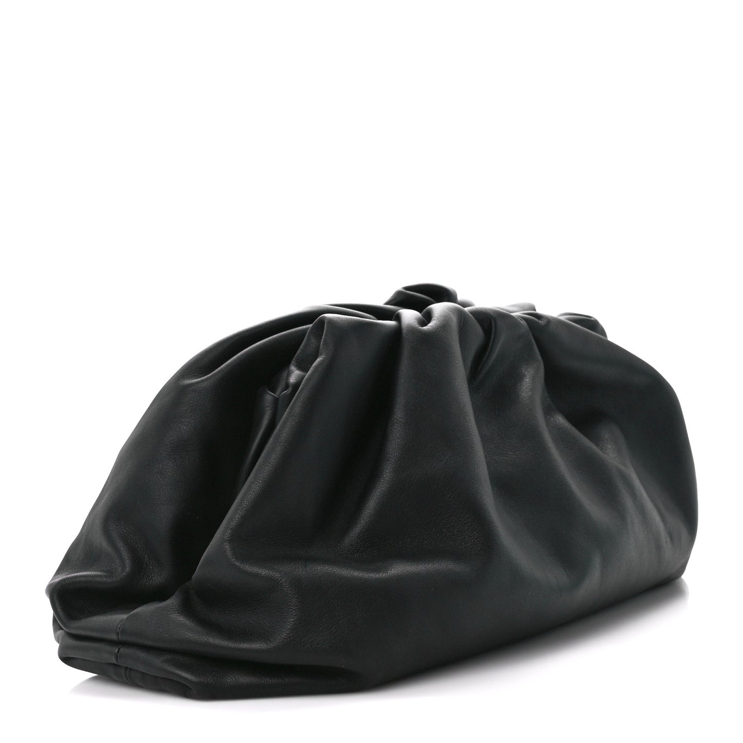 Smooth Butter Calf The Pouch Oversized Clutch Black