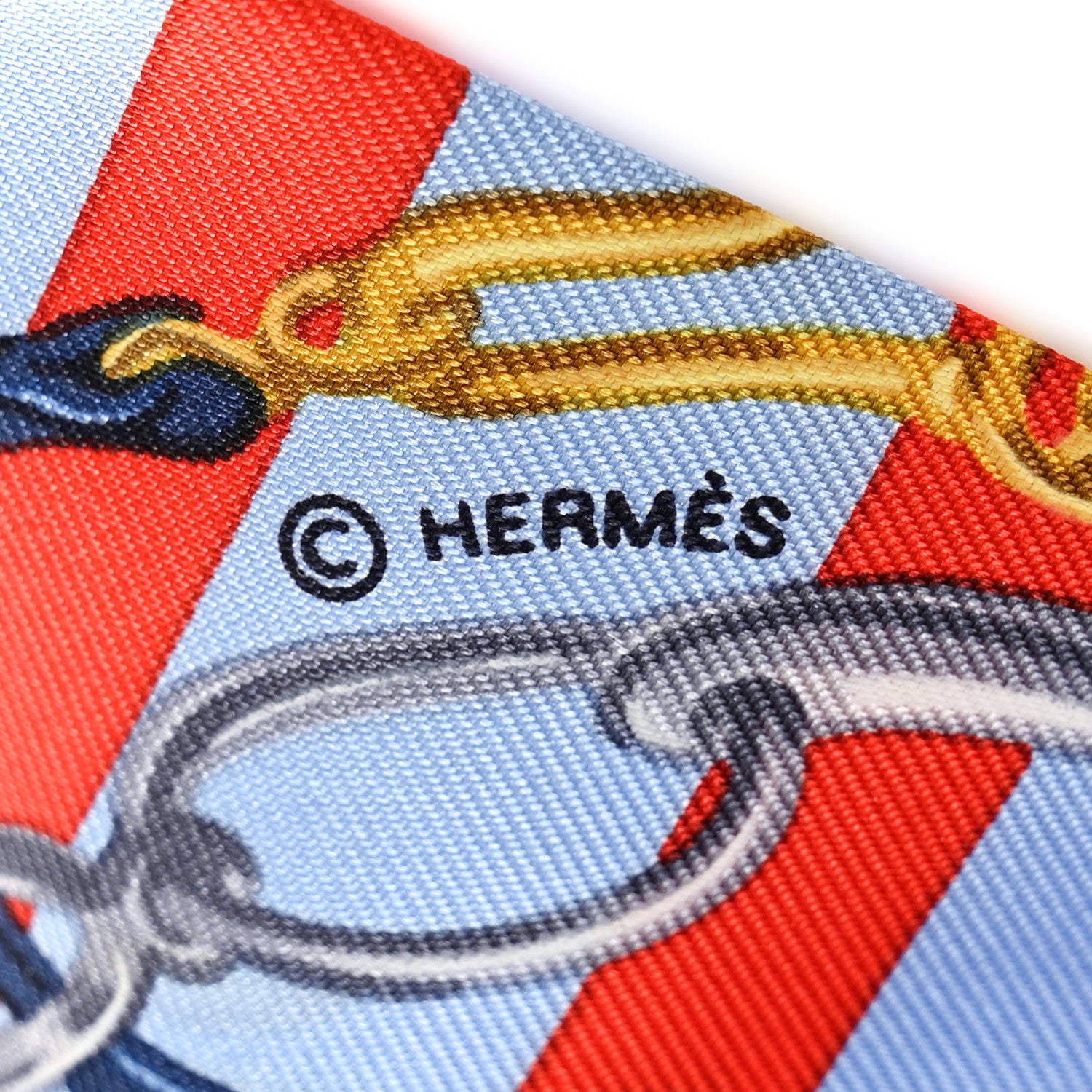 Hermes Silk Brides de Gala Bayaderes Twilly Ciel Rouge Marine 3 of 4