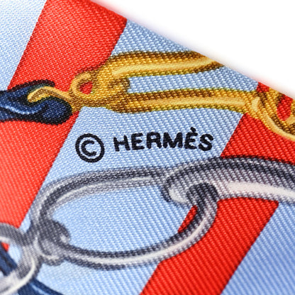 Hermes Silk Brides de Gala Bayaderes Twilly Ciel Rouge Marine 3 of 4