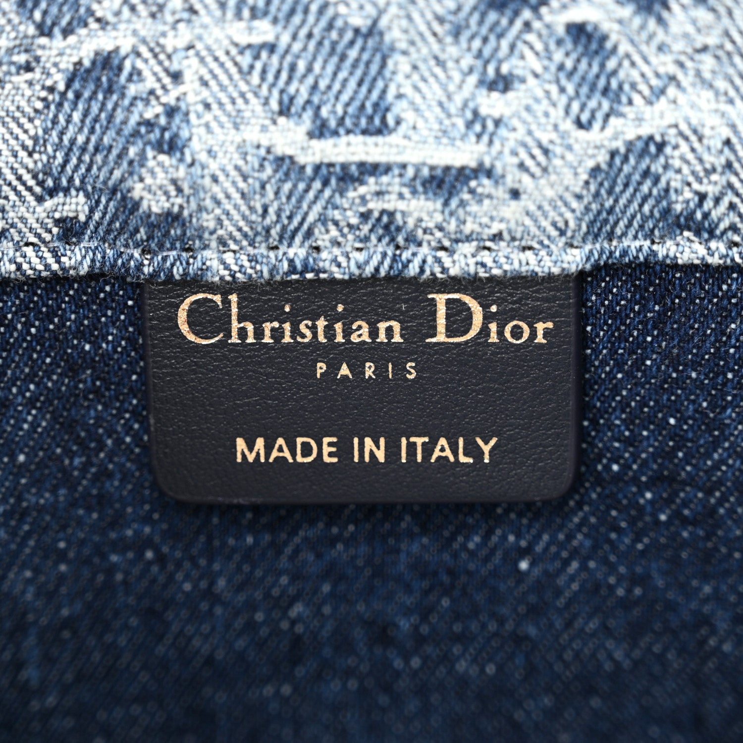 Christian Dior Denim Oblique Mini Book Tote With Strap Blue 6 of 12