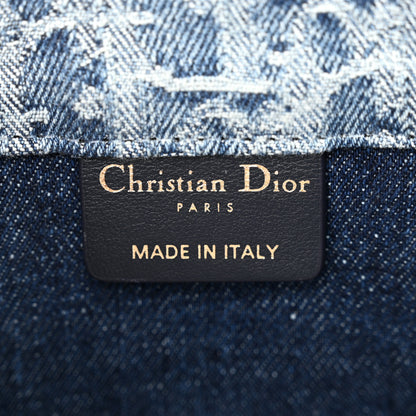 Christian Dior Denim Oblique Mini Book Tote With Strap Blue 6 of 12