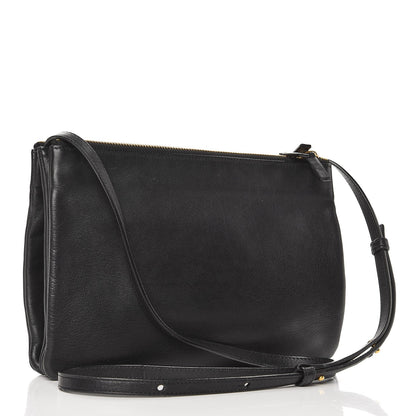 Celine Lambskin Large Trio Crossbody Bag Black 4 of 10