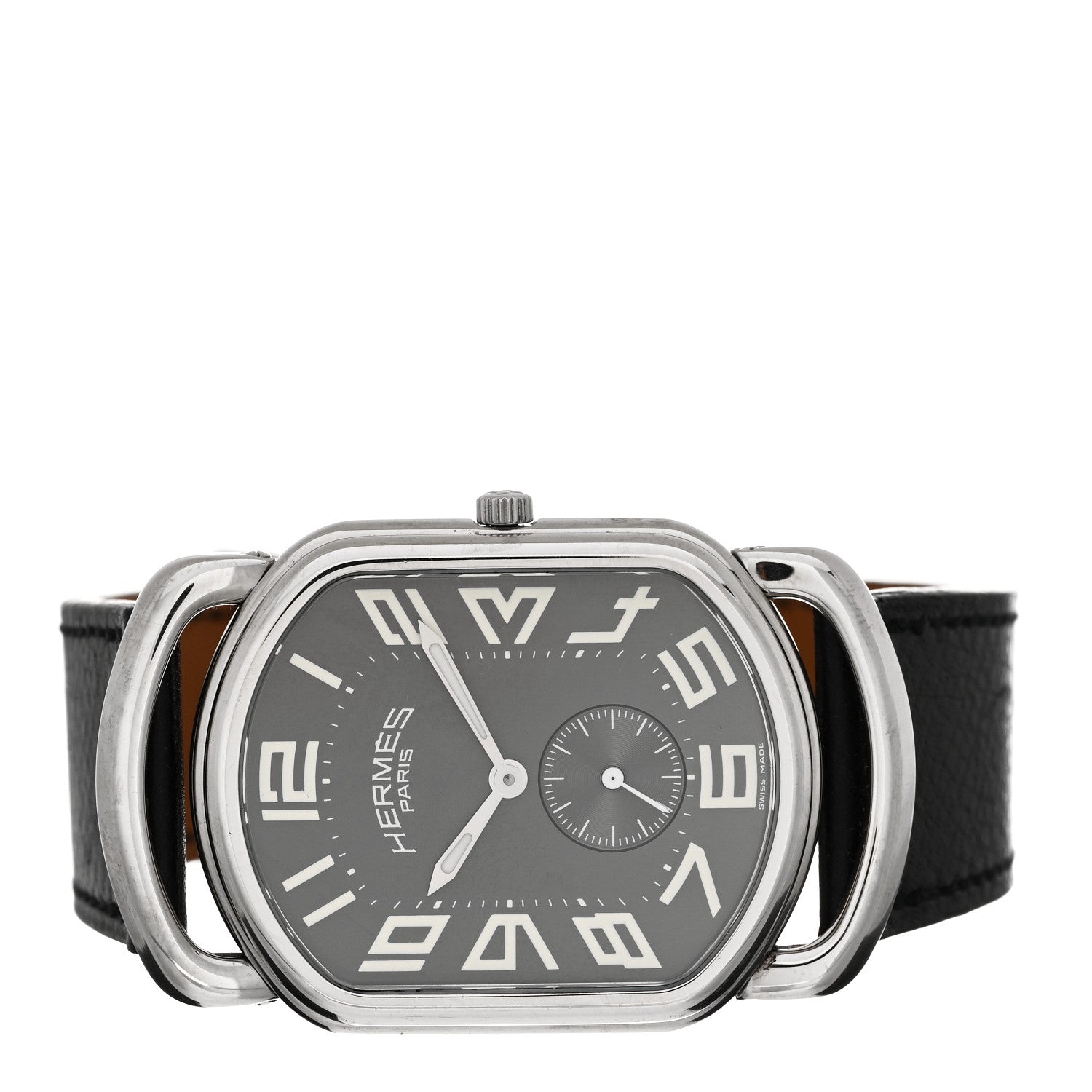 Hermes Stainless Steel Epsom 31mm Rallye Quartz Watch Noir 2 of 5