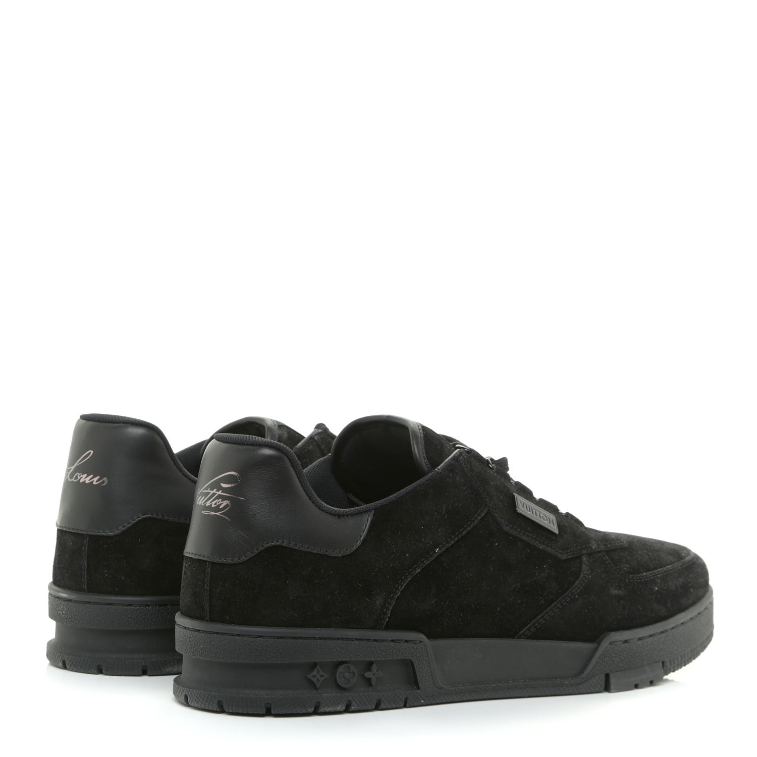 Louis Vuitton Suede Mens LV Trainer Sneakers 9 Black 5 of 15