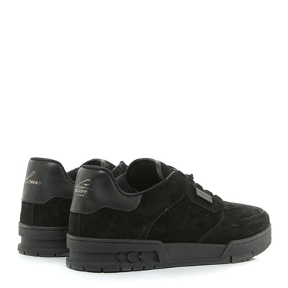 Louis Vuitton Suede Mens LV Trainer Sneakers 9 Black 5 of 15