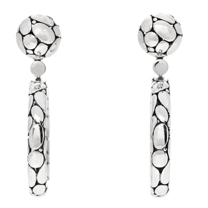 John Hardy Sterling Silver Kali Pebble Hoop Earrings 1 of 4