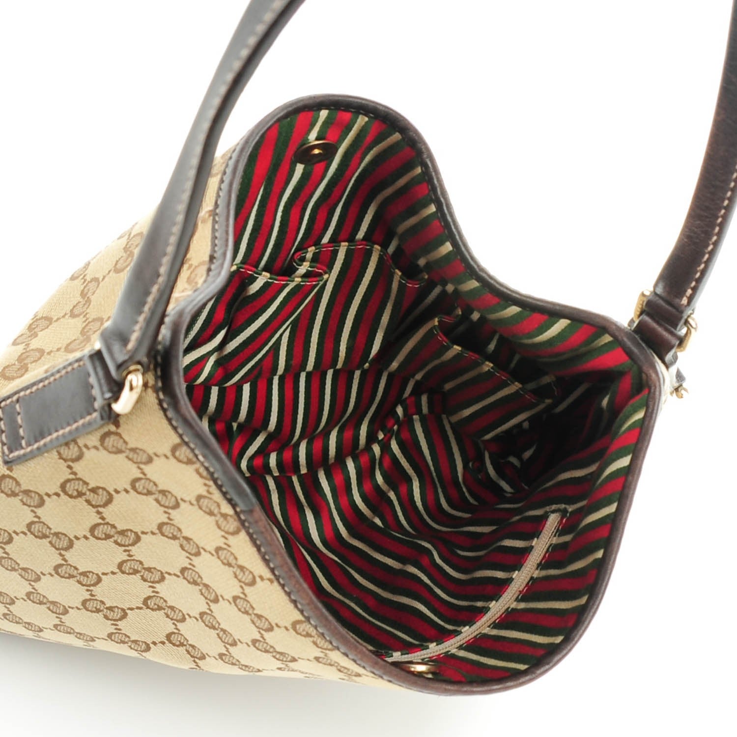 Gucci Monogram Medium New Britt Hobo Dark Brown 5 of 7