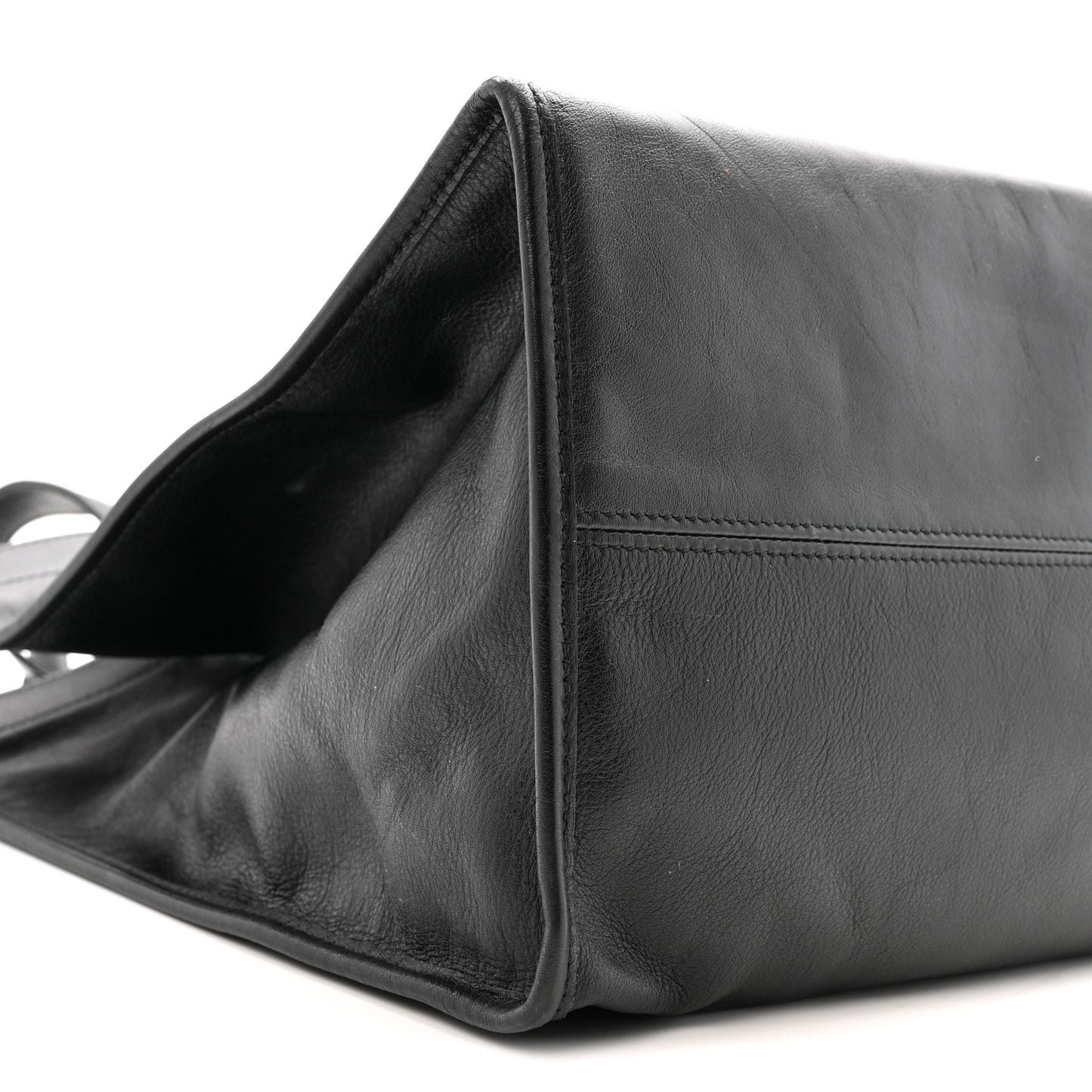 Calfskin Kittens Market Shopper Black
