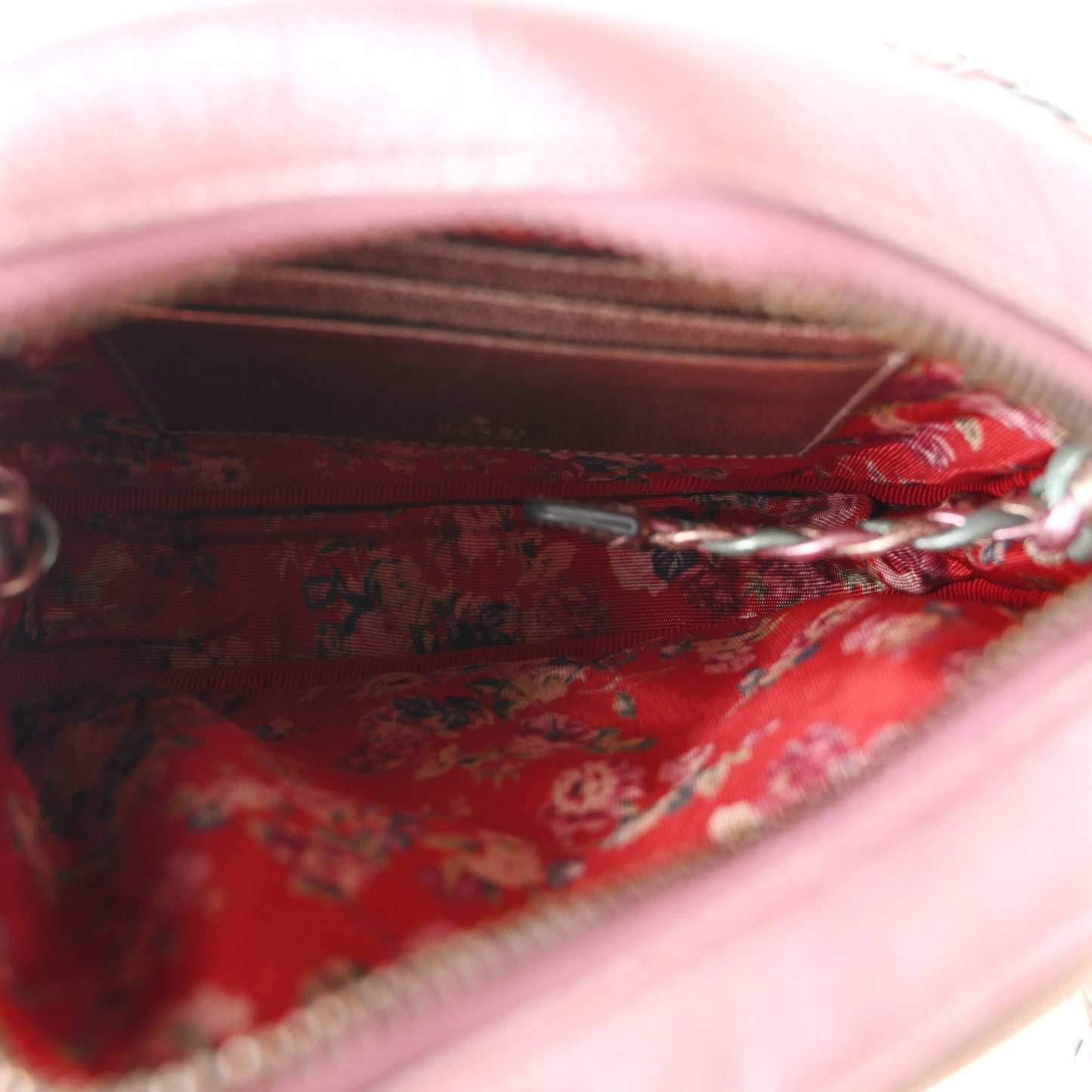 Laminated Nappa Trapuntata Mini Zumi Dome Shoulder Bag Rosa Lago Rame