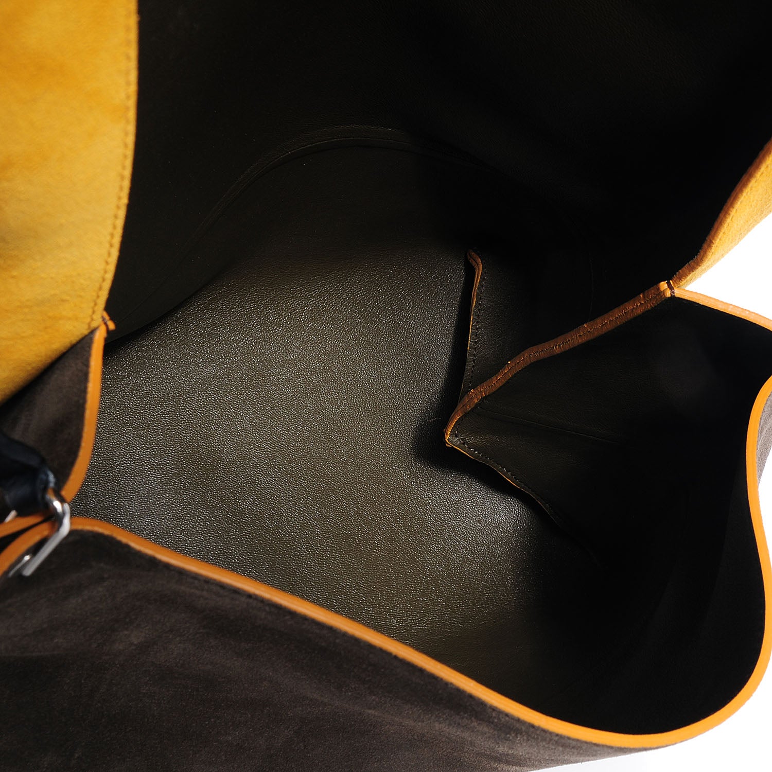 Celine Calfskin Suede All Soft Shoulder Bag Amber 5 of 8