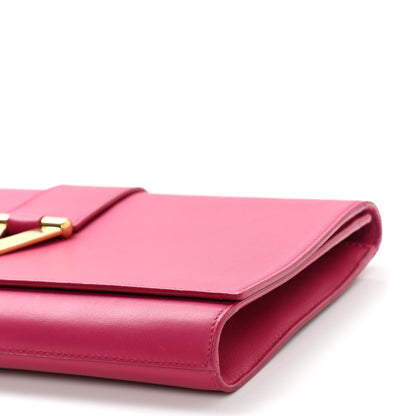 Saint Laurent Calfskin Classic Y Ligne Clutch Fuchsia 10 of 15