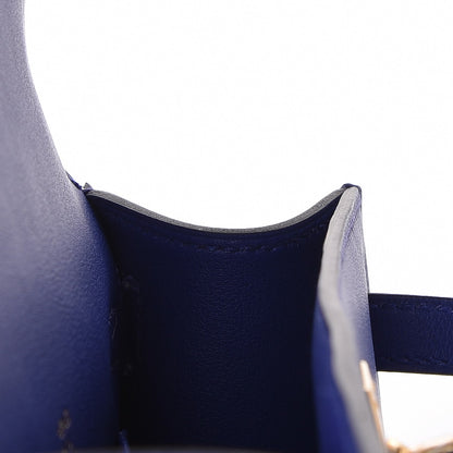 Hermes Swift Kelly Pochette Clutch Bleu Electrique 20 of 26