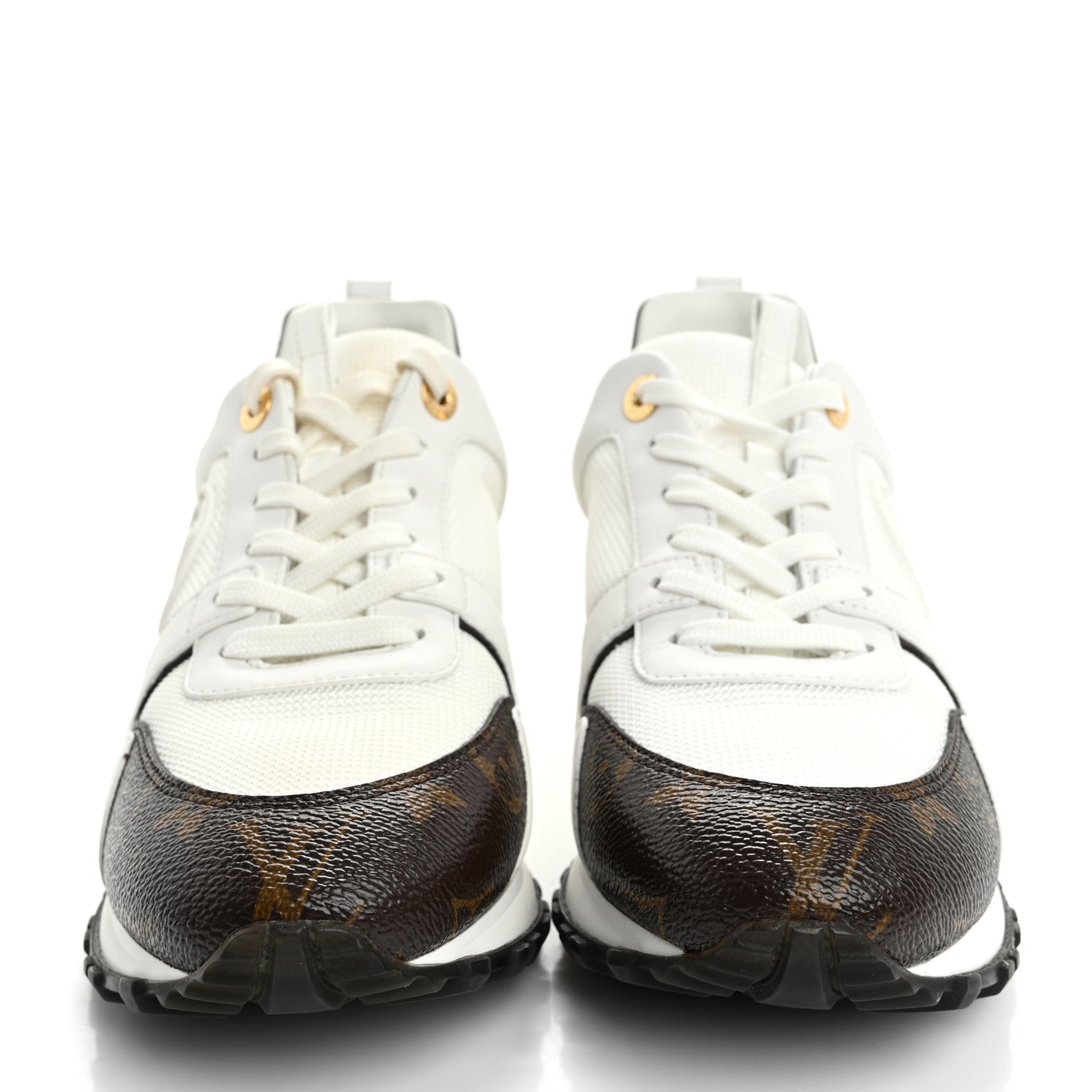 Louis Vuitton Calfskin Monogram Run Away Sneakers 38.5 White 3 of 9