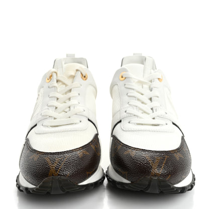 Louis Vuitton Calfskin Monogram Run Away Sneakers 38.5 White 3 of 9
