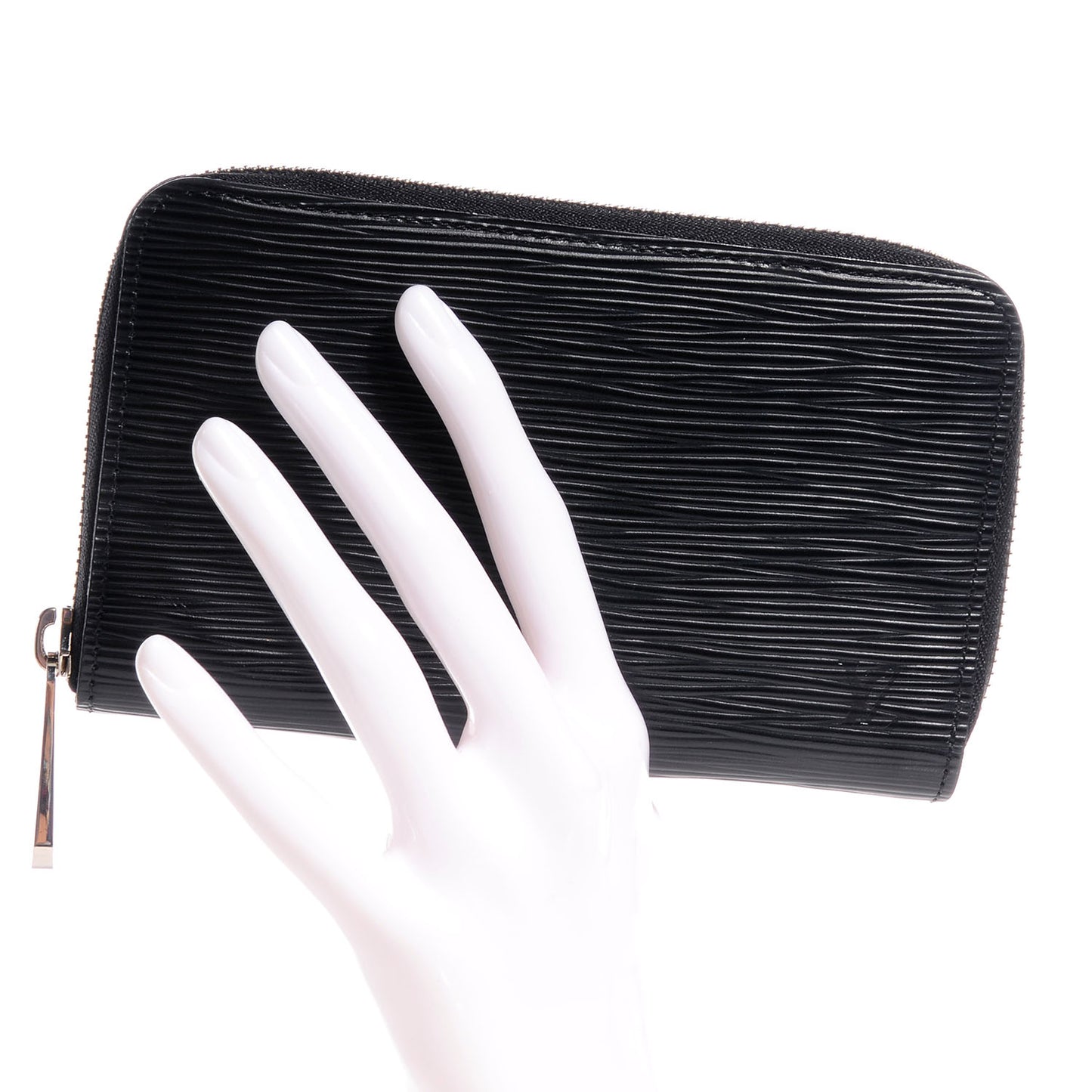 Epi Leather Zippy Compact Wallet NM Black