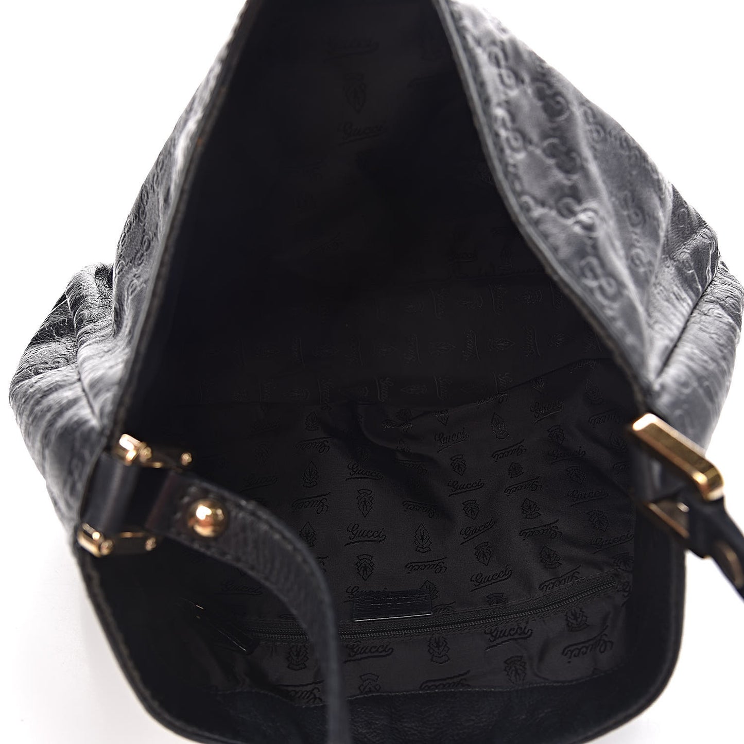 Guccissima Large New Ladies Web Hobo Black