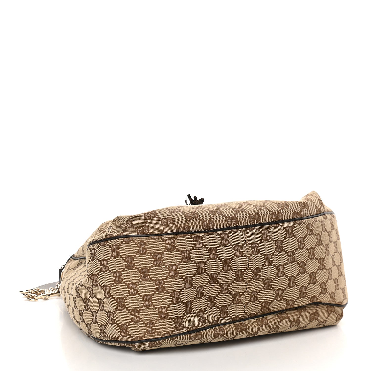 Gucci Monogram Margaux Calfskin Medium Emily Hobo Beige Ebony Cocoa 4 of 11
