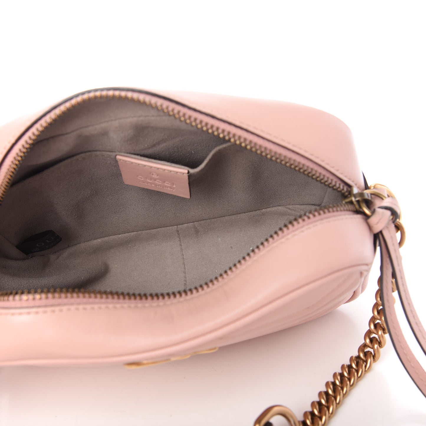 Calfskin Matelasse Mini GG Marmont Chain Shoulder Bag Perfect Pink