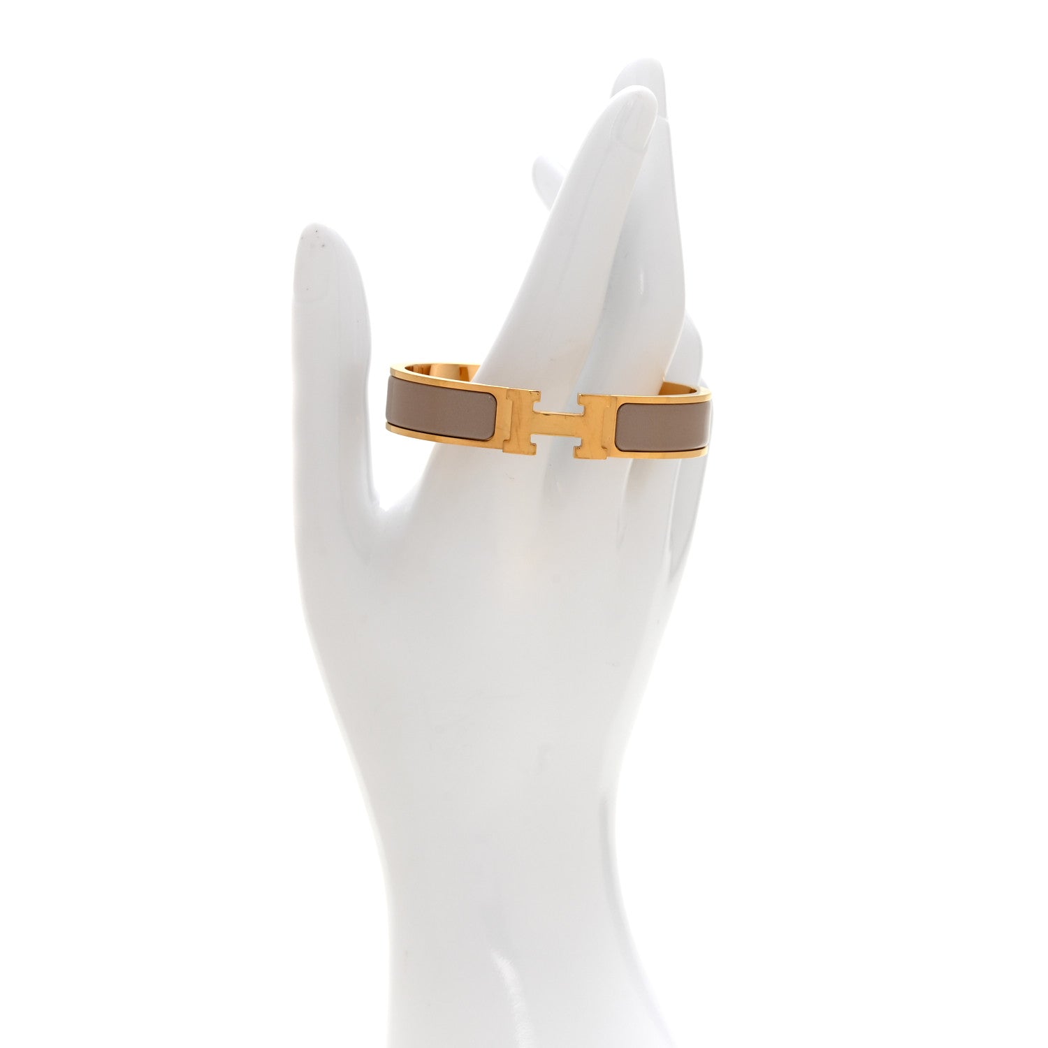 Hermes Enamel Narrow Clic Clac H Bracelet PM Marron Glace 2 of 5