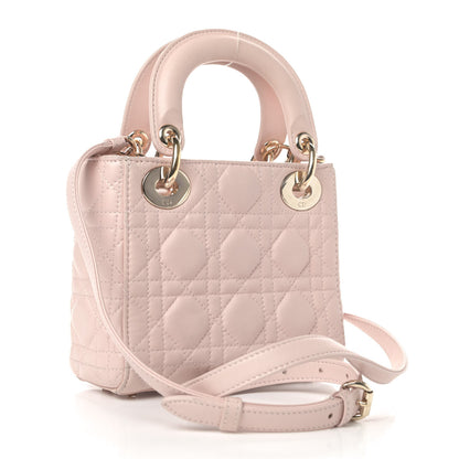 Christian Dior Lambskin Cannage Mini Lady Dior Rose Poudre 2 of 5