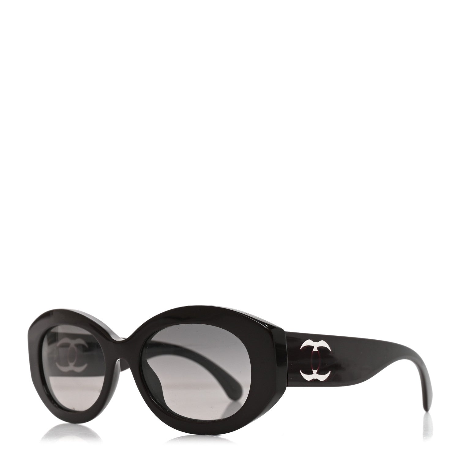 Chanel Acetate Nyon Oval CC Sunglasses 5528 Burgundy 1 of 7
