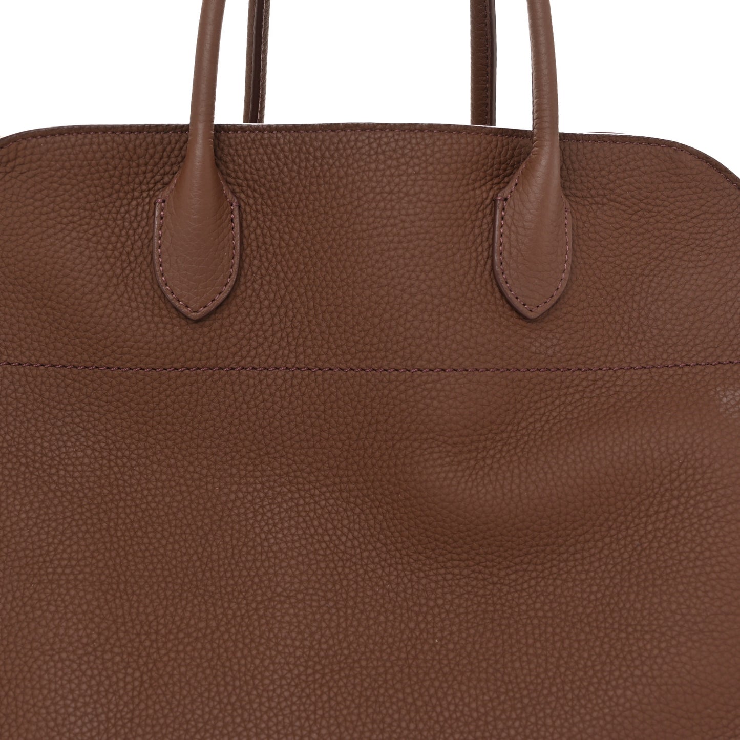 Matte Grained Calfskin Soft Margaux 15 Dark Mocha