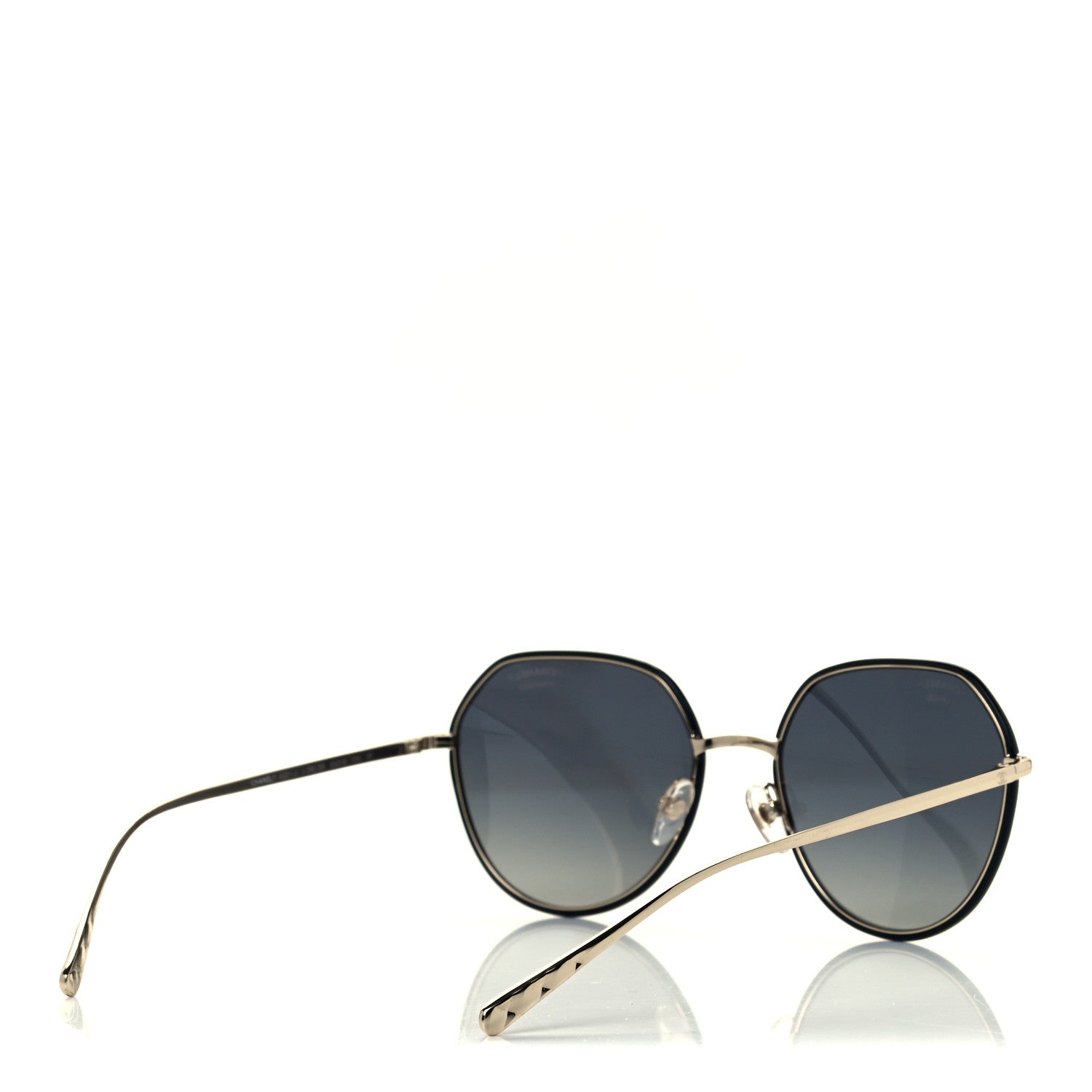 Chanel Metal Polarized Round Sunglasses 4251-J Gold Black 4 of 8