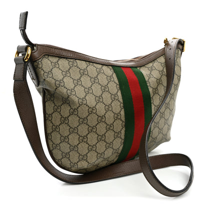Gucci GG Supreme Monogram Web Small Ophidia Half Moon Hobo Brown 3 of 11