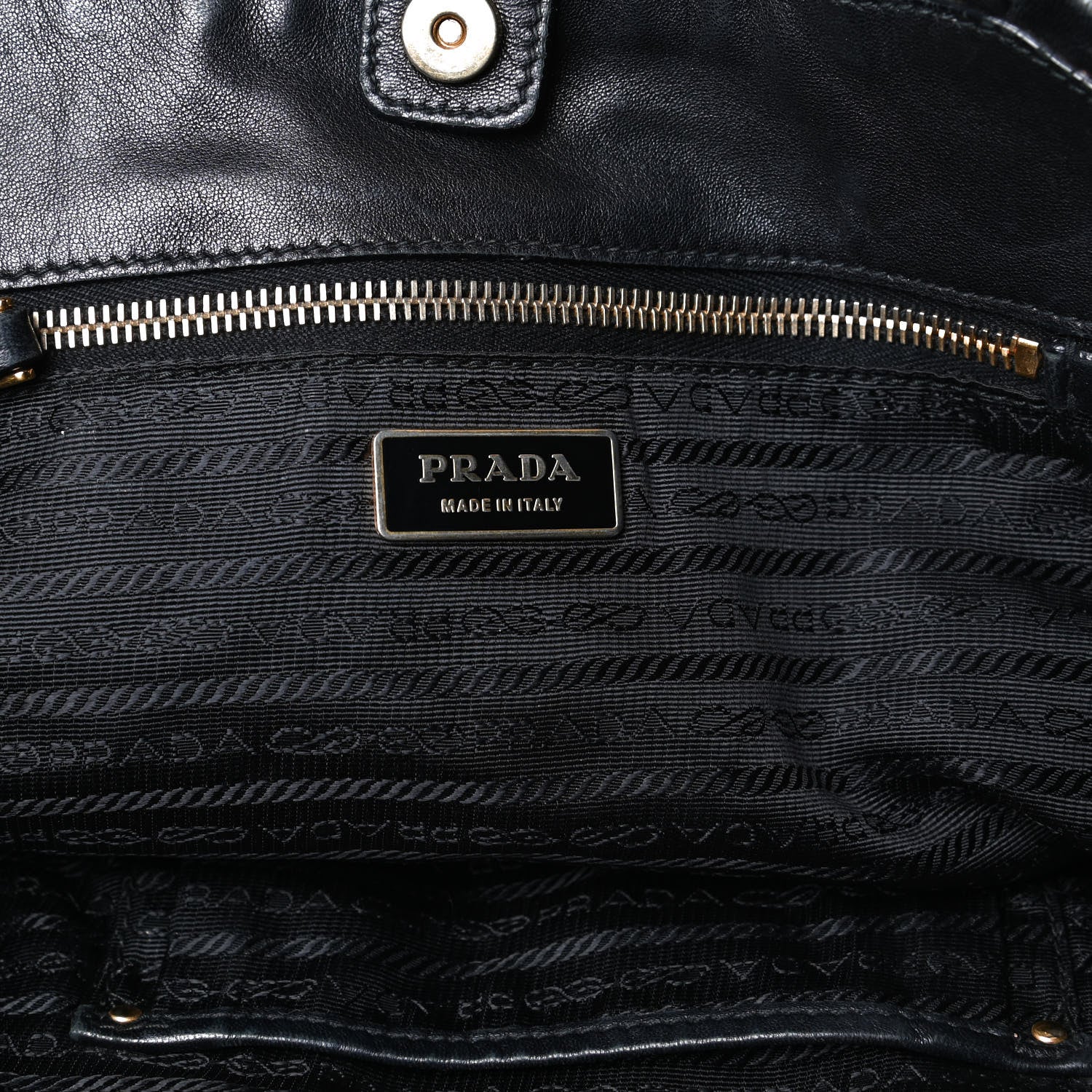 Prada Nappa Gaufre Tote Black 5 of 15