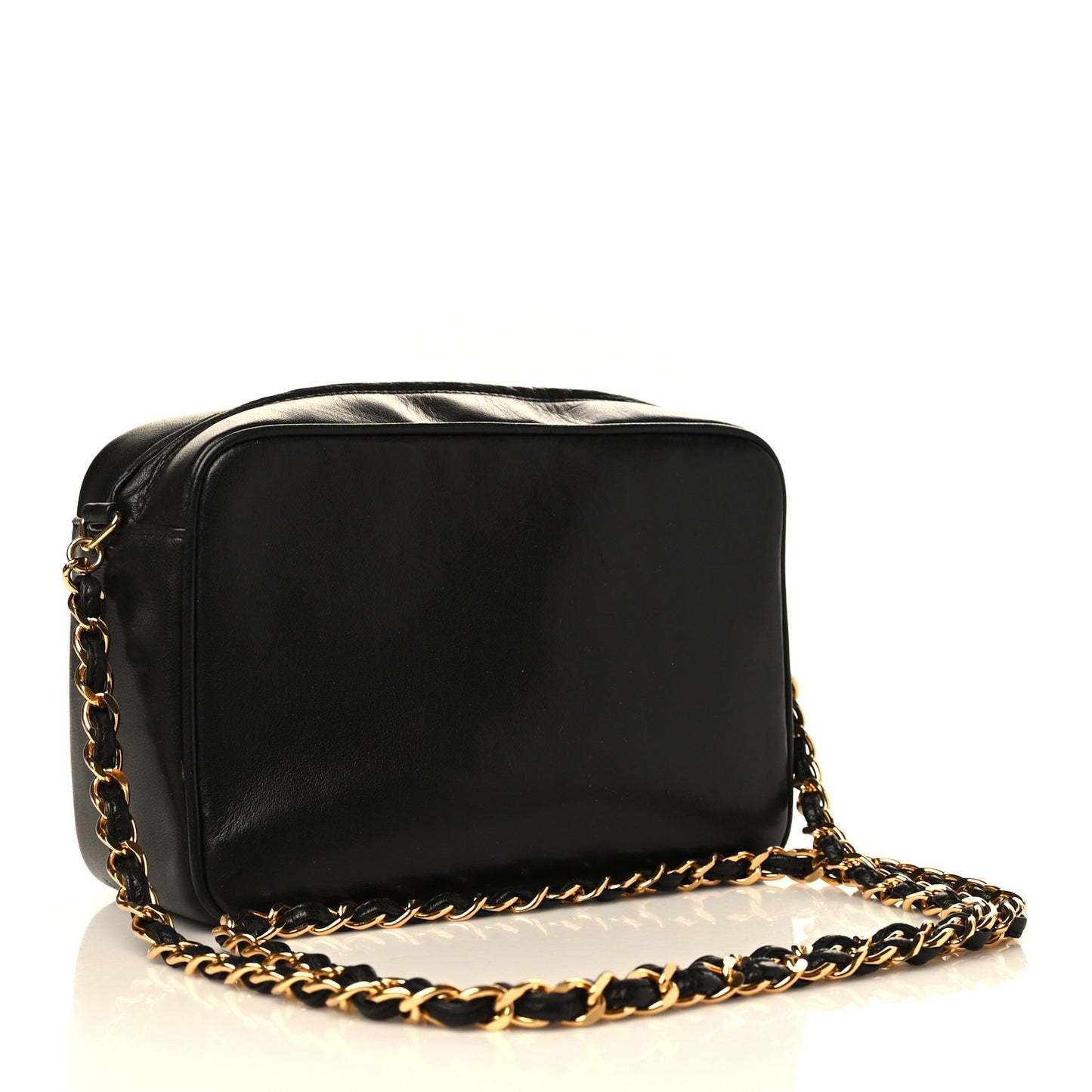 Lambskin CC Tassel Camera Case Black