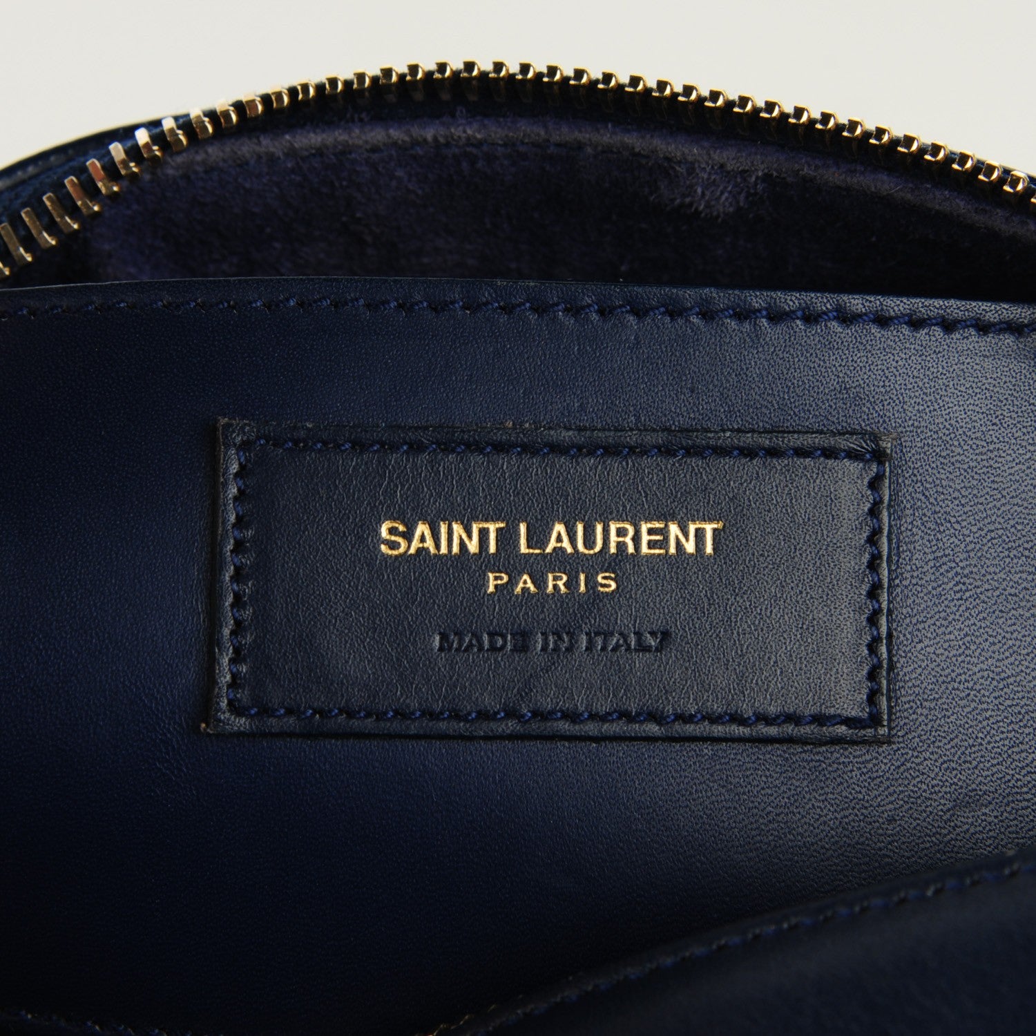 Saint Laurent Calfskin Classic Duffle 6 Blue 6 of 7