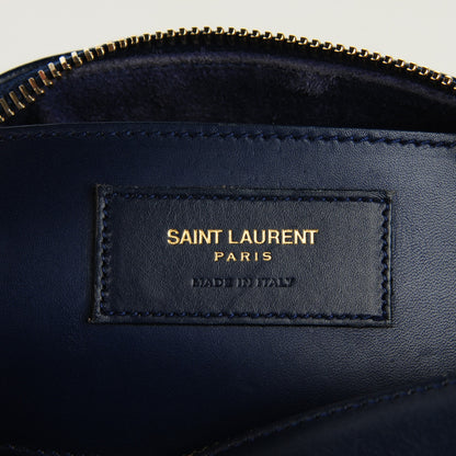 Saint Laurent Calfskin Classic Duffle 6 Blue 6 of 7