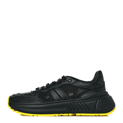 Bottega Veneta Calfskin Mesh The Speedster Sneakers 40 Black Yellow 1 of 7