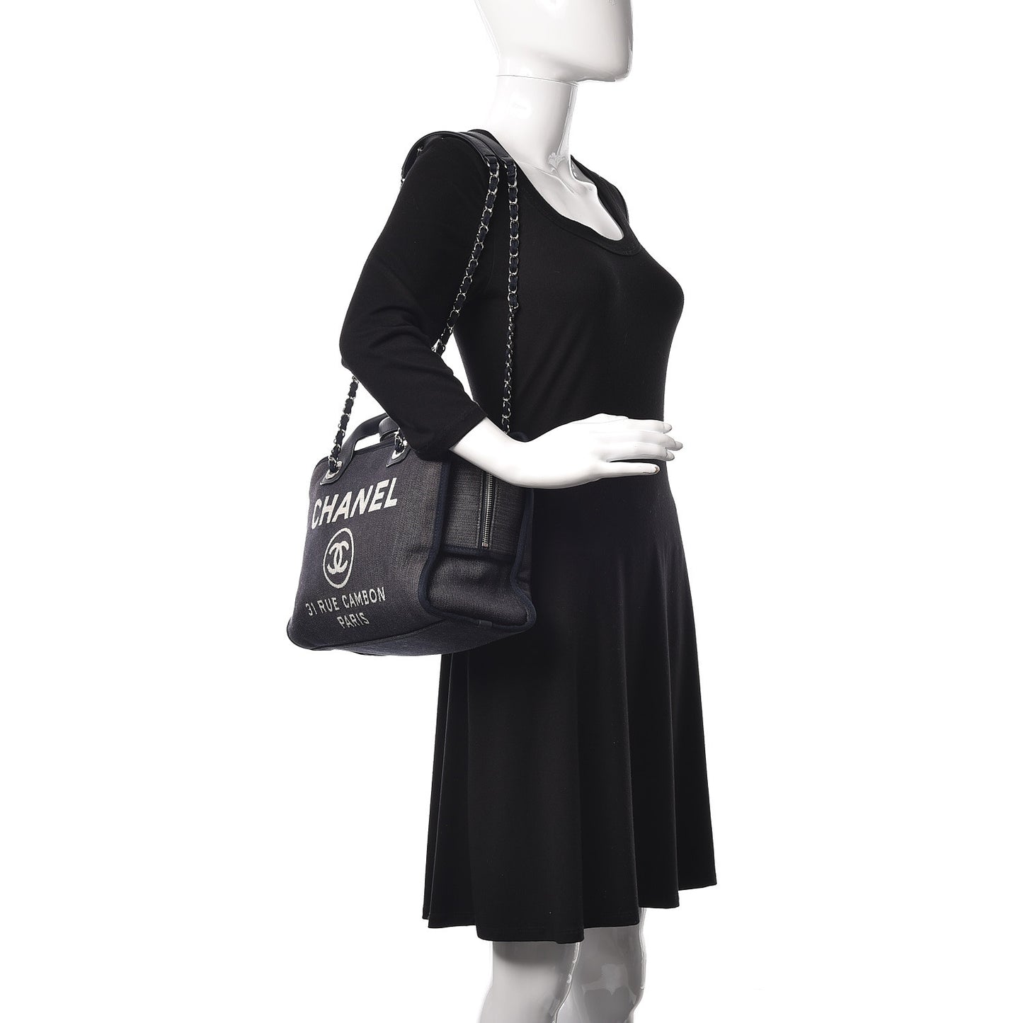 Denim Deauville Bowling Bag Dark Blue