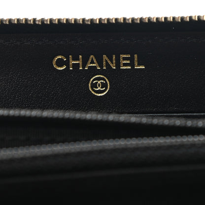 Chanel Caviar Quilted Medium Filigree Zip Around Wallet Black 6 of 10