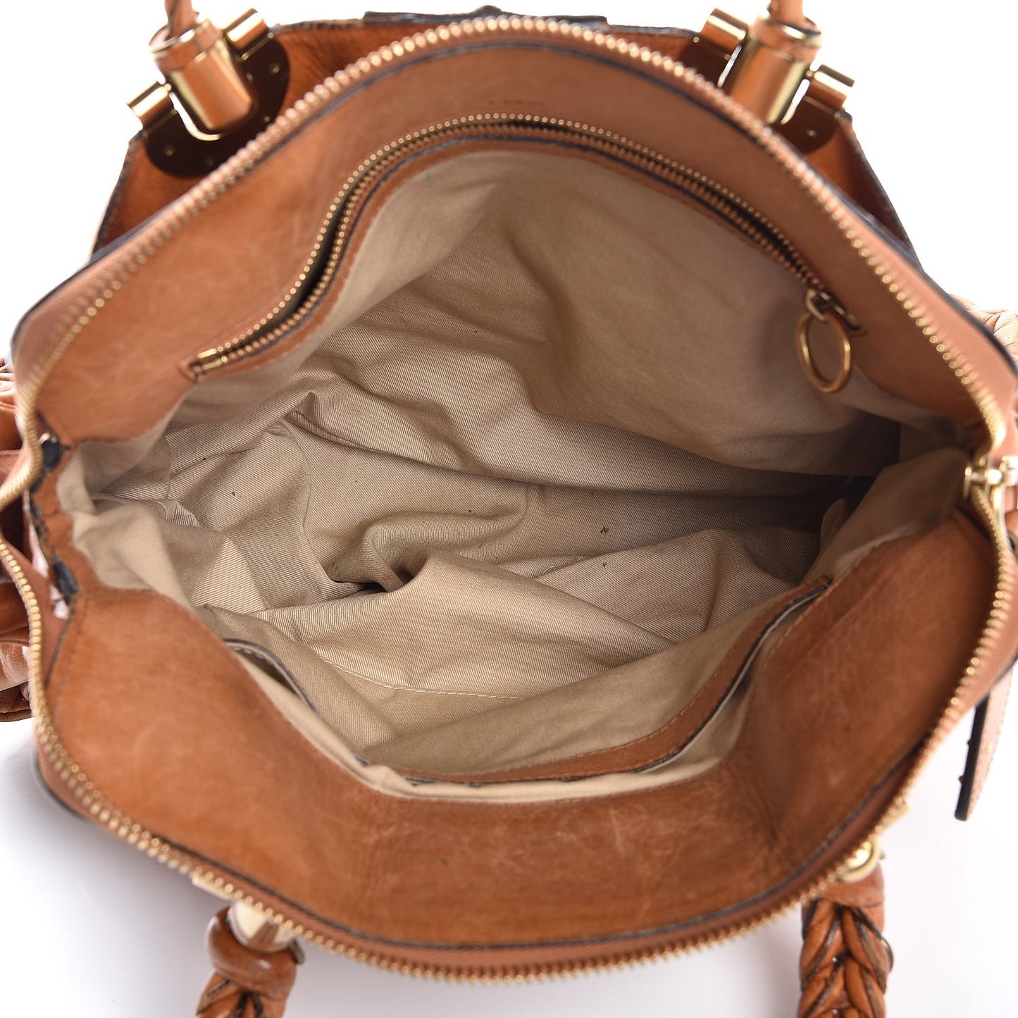 Lambskin Large Heloise Satchel Gazelle