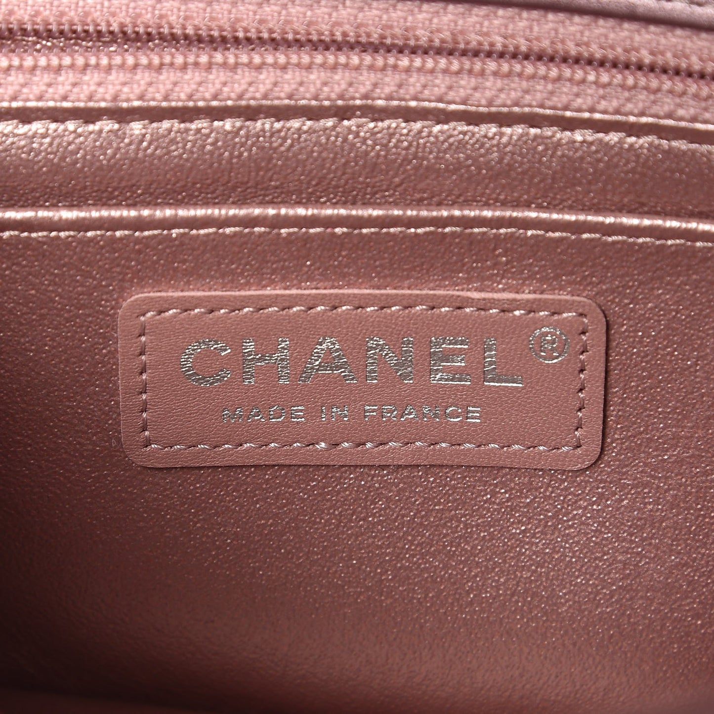 Metallic Calfskin Quilted Mini Rectangular Flap Pink
